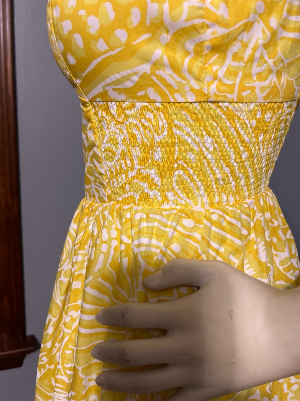 Lilly Pulitzer Christine Dress Sz 2 Yellow Sunglow Fit & Flare Mini W/Pockets - Picture 8 of 13